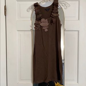 Brown sleeveless sweater dress